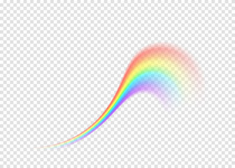 Wall Mural - Rainbow curl isolated on transparent background