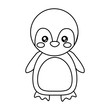 © Gstudio - cute penguin animal standing cartoon wildlife vector illustration outline design
