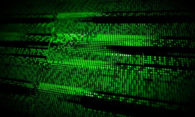 Wall Mural - corrupted computer data loss abstract background