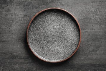 Sticker - Ceramic plate on grey background