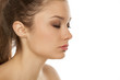 © vladimirfloyd - profile of young girl with closed eyes on white background