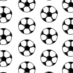 Canvas Print - soccer ball equipment seamless pattern vector illustration