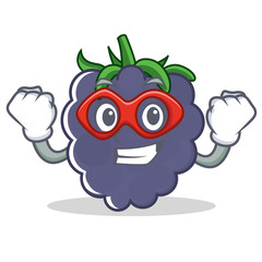 Poster - Super hero blackberry character cartoon style