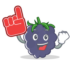 Poster - Foam finger blackberry character cartoon style