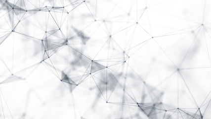 Wall Mural - 3d network technology in future