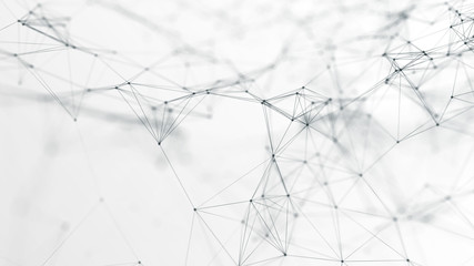 Wall Mural - 3d network technology in future