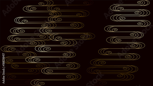 流水文様　和風の背景素材