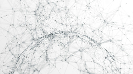 Wall Mural - 3d network technology in future