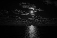 Cruise, Moon, And Clouds