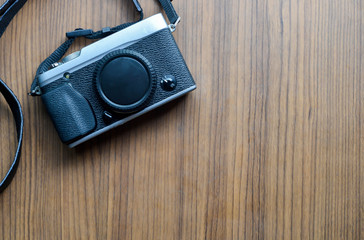 Camera isolated from a new technology background