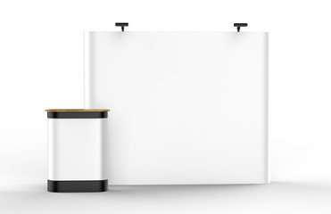 Wall Mural - exhibition tension fabric display banner stand backdrop for trade show advertising stand with led or