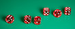 © Aerial Mike - playing poker dice on green background