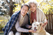 © View Stock - The old couple and Samoyed