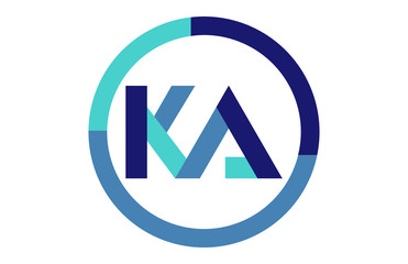 Poster - KA Global Circle Ribbon Letter Logo