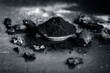 © mirzamlk - Close up of coal powder for toothache and toothpaste of traditional Asia.