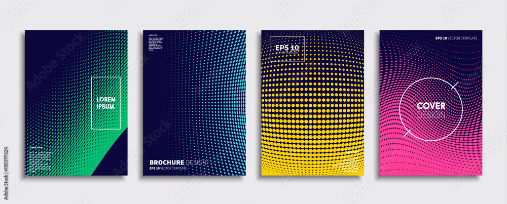 Vector cover designs. Future Poster template. Smartphone modern background set.