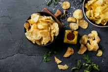 Bowl Of Home Made Potato Chips