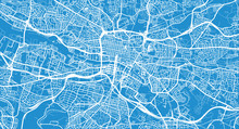 Urban Vector City Map Of Glasgow, Scotland