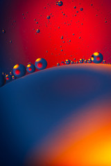 Fototapete - Space of bubbles balls abstraction background for web design and greeting cards
