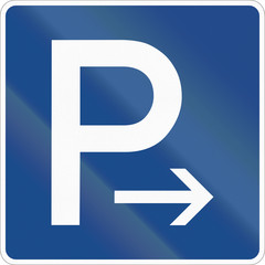 Sticker - German road sign - End of parking site