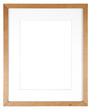 Empty picture frame in a wood grain moulding