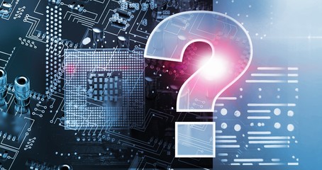 Wall Mural - composite image of graphic image of question mark