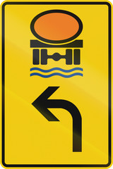 Wall Mural - German direction sign for transport of goods dangerous for water reserve