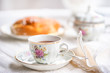 © AK Media - Luxury porcelain tea set with a cup, teapot, sugar bowl