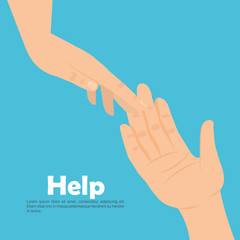 Wall Mural - hands human help icon vector illustration design