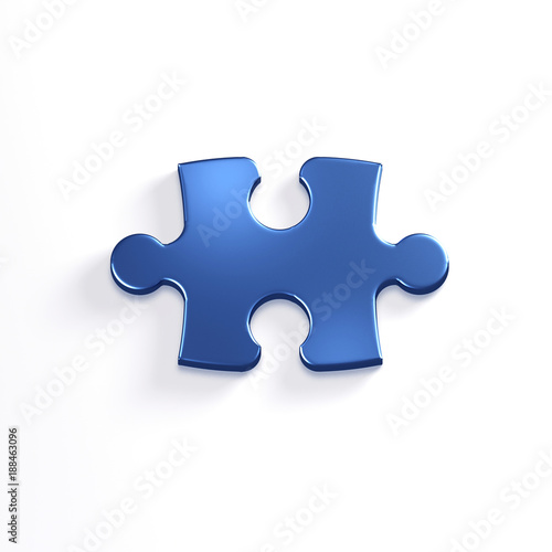 Fotografie, Obraz Puzzle Piece of Jigsaw. 3D Render Illustration