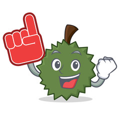 Poster - Foam finger Durian mascot cartoon style