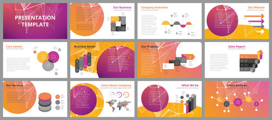 Wall Mural - Business presentation templates