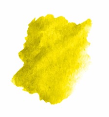 Canvas Print - Yellow watercolor VECTOR stain