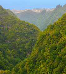 Wall Mural - Mountain landscape. View of mountains on the route Queimadas Forestry Park - Caldeirao Verde