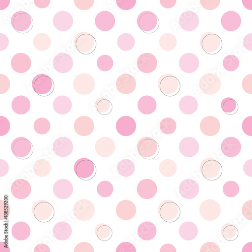 Dekoracja na wymiar  polka-dot-wzor-w-pastelowych-rozowych-kolorach