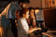 © BalanceFormCreative - Late at night, programmers gather in focused unity, driven to meet project deadlines, fueled by determination, and sustained by coffee, as they strive for innovation together.