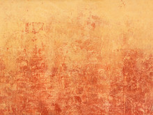 Old Orange Wall With Red Spots From Below