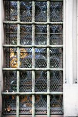 Canvas Print - bottle glass (crown glass) window in Strasbourg