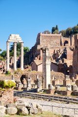 Canvas Print - Ruins of the ancient Roman Forum in Rome