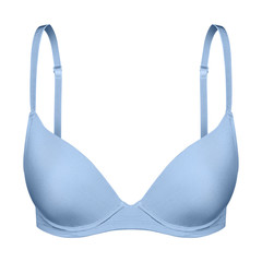 Sticker - Pale cyan blue glamour bra s lingerie invisible mannequin effect isolated