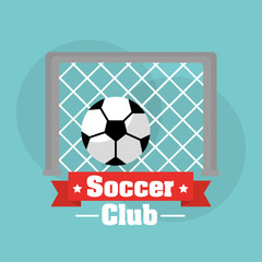 Canvas Print - soccer club goal ball score sport vector illustration