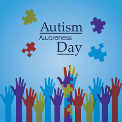 Poster - autism awareness day poster creative campaign vector illustration