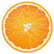 canvas print picture - orange slice, clipping path, isolated on white background full depth of field