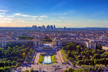 Wall Mural - Scenic panorama of Paris from Eiffel's tower