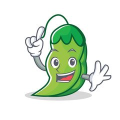 Wall Mural - Finger peas mascot cartoon style