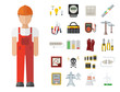 Energy electricity vector power icons battery illustration industrial electrician voltage electricity factory safety socket technology