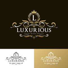 luxurious logo template. luxury brand identity for hotel , spa, real estate and premium product.