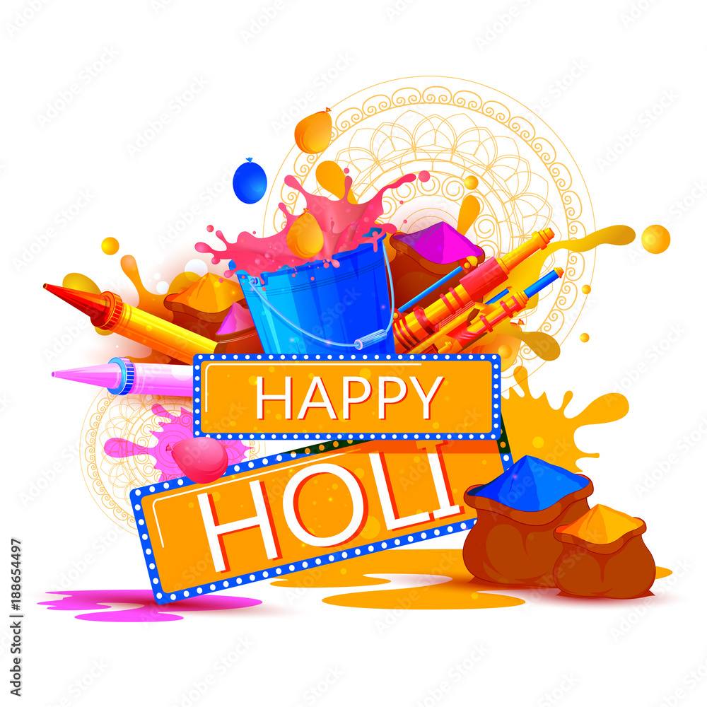 Happy holi background for festival of color Vector Image