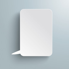 Wall Mural - white rectangle oblong speech bubble