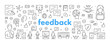 Modern line web banner for feedback